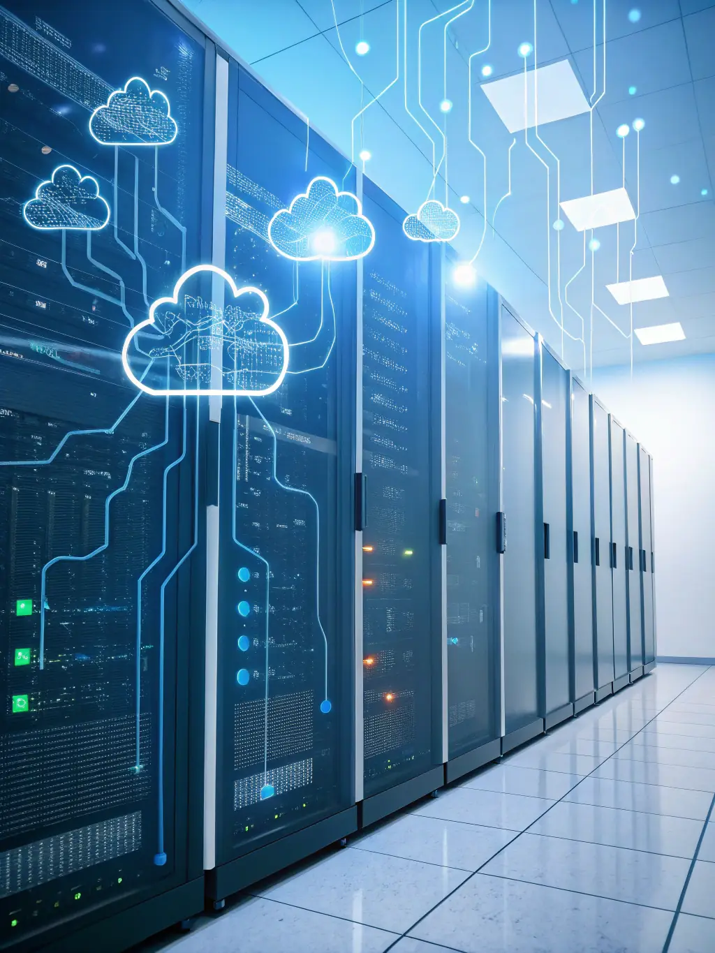 A digital illustration of a network infrastructure project being funded, with money flowing into the project and cables being installed, representing the investment in network upgrades.