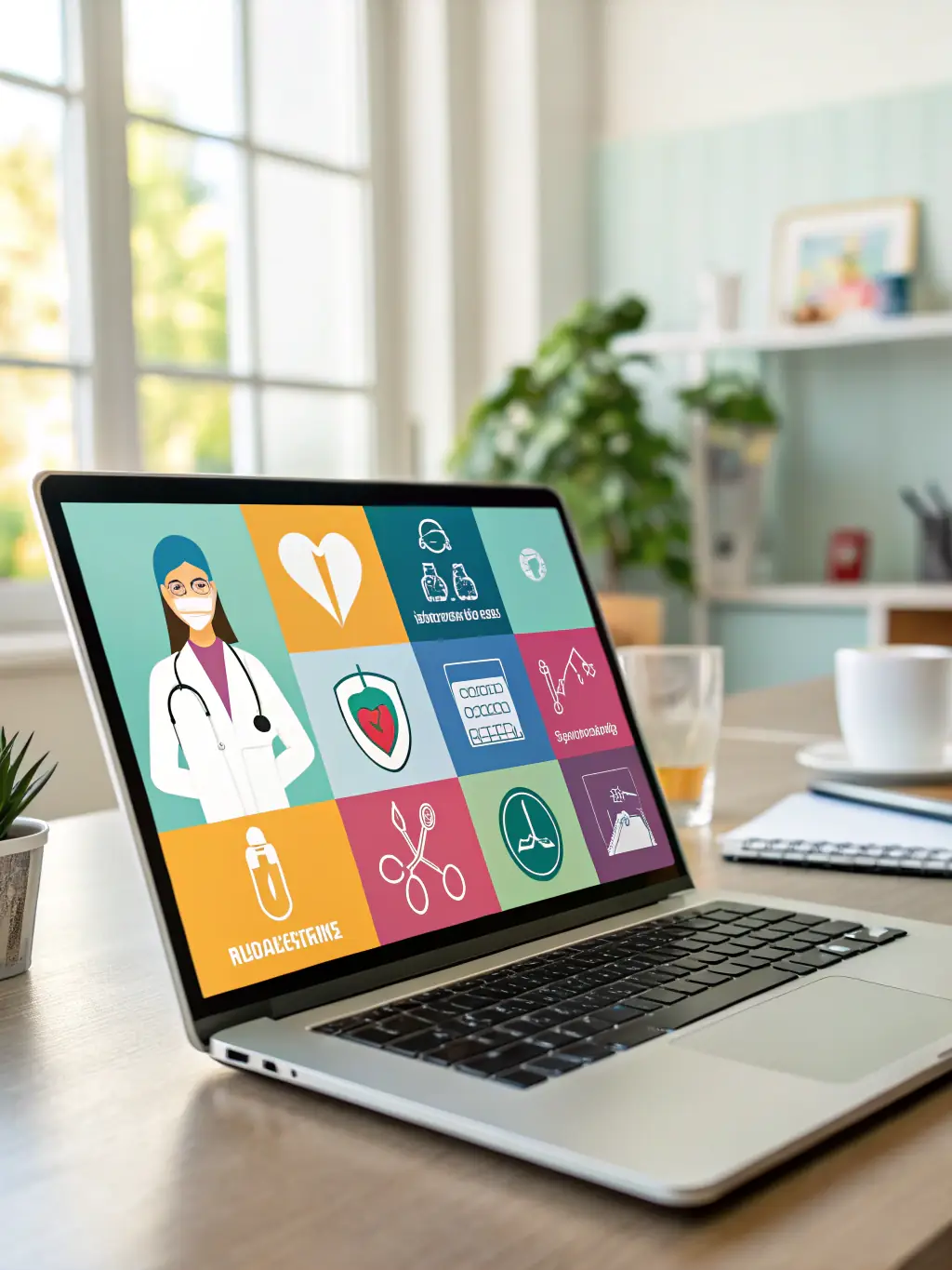 A modern medical office with integrated VoIP phones and Wi-Fi devices, demonstrating efficient communication and patient care.