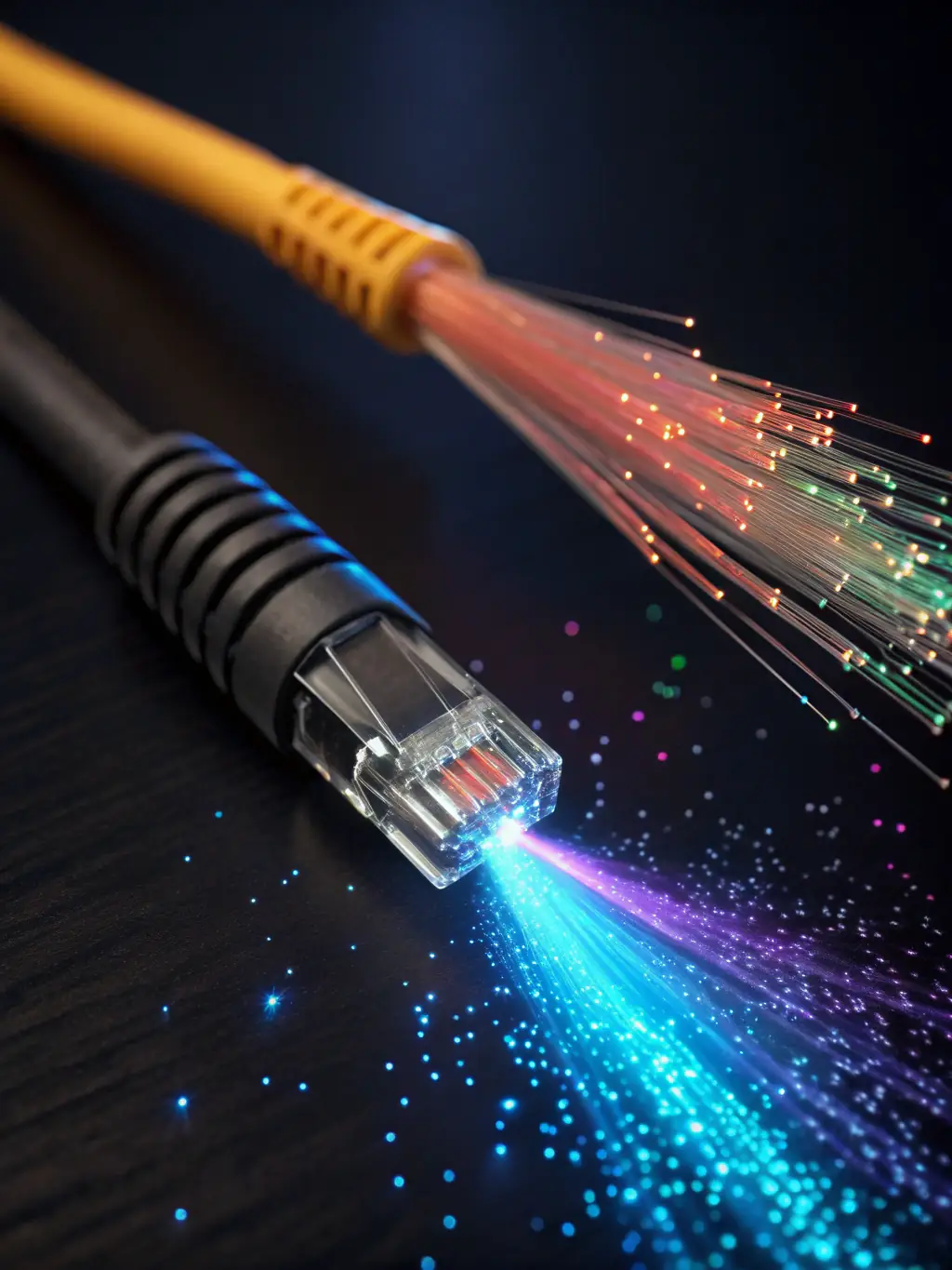 An image depicting fiber optic distribution within a multi-tenant building, showcasing the high-speed connectivity and scalability of fiber solutions.